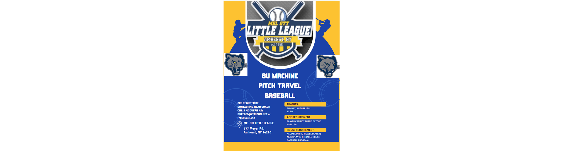 8U Travel Baseball Tryouts